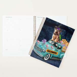 Yorkshire Terrier Dog Halloween Truck Scary Night Planner