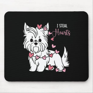Yorkshire Terrier Dog I Steal Hearts Cute Valentin Mouse Mat