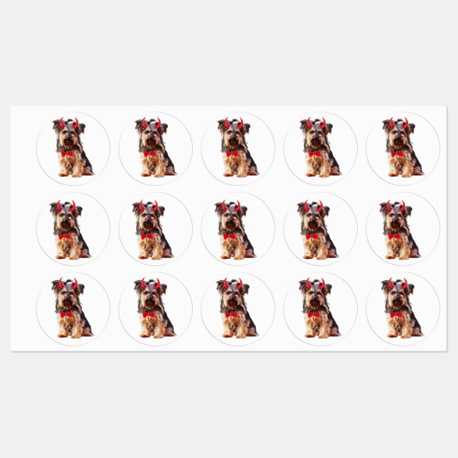 Yorkshire Terrier Dog In Halloween (Sheet)