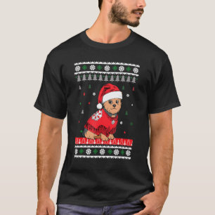 Yorkshire Terrier Dog Light Christmas Wearing Sant T-Shirt