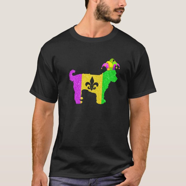 Yorkshire Terrier Dog Lover Mardi Gras Carnival Pa T-Shirt (Front)