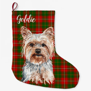 Yorkshire Terrier Dog Personalised Large Christmas Stocking