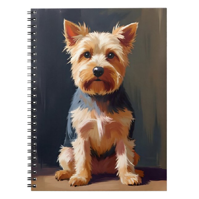 Yorkshire Terrier Dog Pet Painting Notebook (Front)