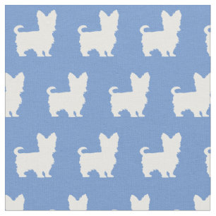 Yorkshire Terrier Dog Pet Yorkie Light Blue Fabric