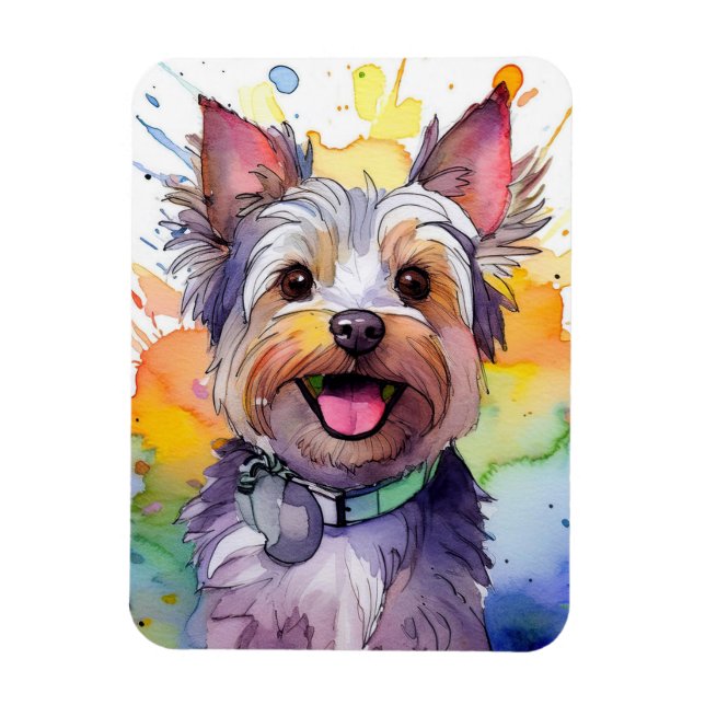 Yorkshire Terrier Dog Photo Magnet (Vertical)