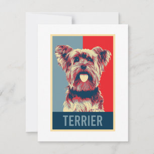 Yorkshire Terrier Dog Portrait Pop Art