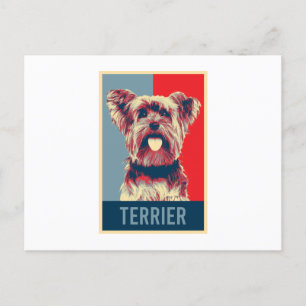 Yorkshire Terrier Dog Portrait Pop Art Invitation Postcard