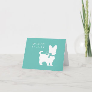 Yorkshire Terrier Dog Puppy Yorkie Note Card