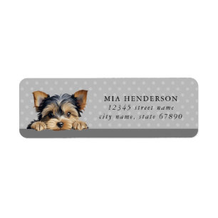 Yorkshire Terrier Dog Return Address Label