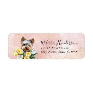 Yorkshire Terrier Dog Return Address Label