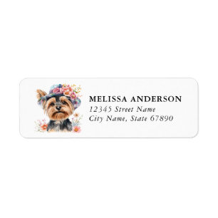 Yorkshire Terrier Dog Return Address Label