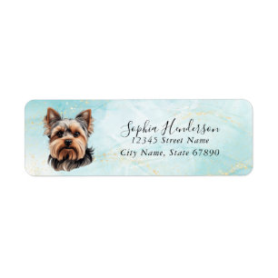 Yorkshire Terrier Dog Return Address Label