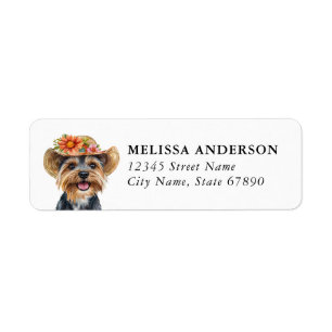 Yorkshire Terrier Dog Return Address Label