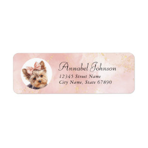 Yorkshire Terrier Dog Return Address Labels