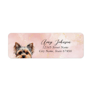 Yorkshire Terrier Dog Return Address Labels