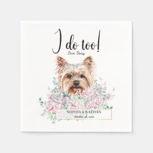Yorkshire Terrier Dog Wedding Cocktail Napkins