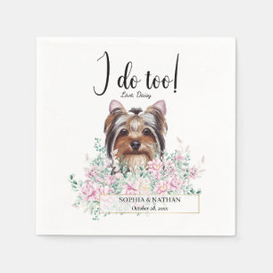 Yorkshire Terrier Dog Wedding Cocktail Napkins