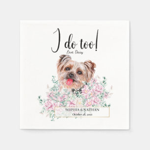 Yorkshire Terrier Dog Wedding Cocktail Napkins