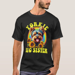 Yorkshire Terrier Dog Yorkie Big Sister Retro Flow T-Shirt