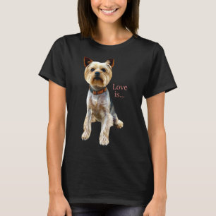 Yorkshire Terrier Dog Yorkie Mum Dad Love Terrier T-Shirt