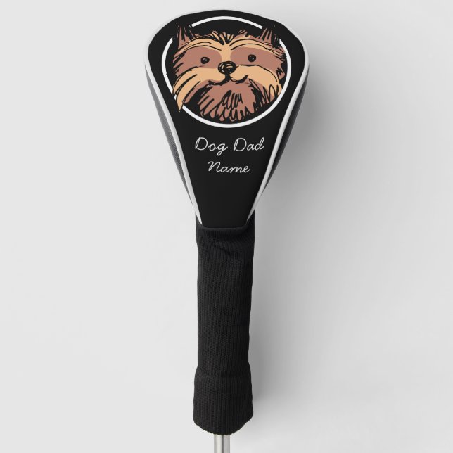 Yorkshire Terrier  For Dog Dad  Golf Head Cover (Front)