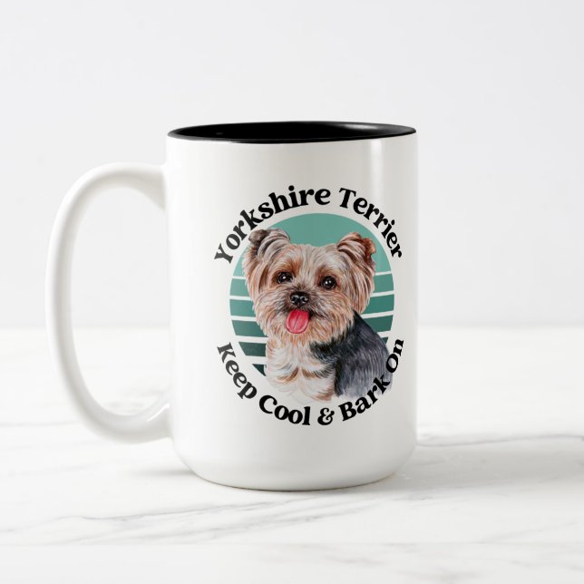 Yorkshire Terrier funny quote Two-Tone Coffee Mug (Left)