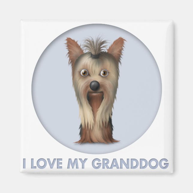 Yorkshire Terrier Granddog Magnet (Front)