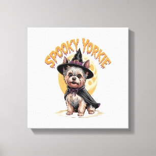 Yorkshire Terrier Halloween Canvas Print