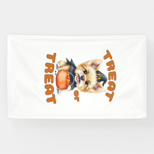 Yorkshire Terrier Halloween Dog Costume �Treat or Banner