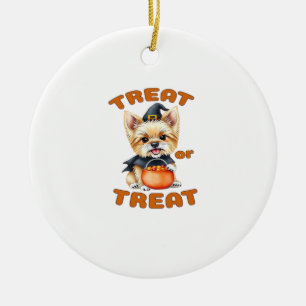 Yorkshire Terrier Halloween Dog Costume �Treat or Ceramic Tree Decoration