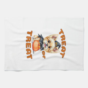 Yorkshire Terrier Halloween Dog Costume �Treat or Tea Towel