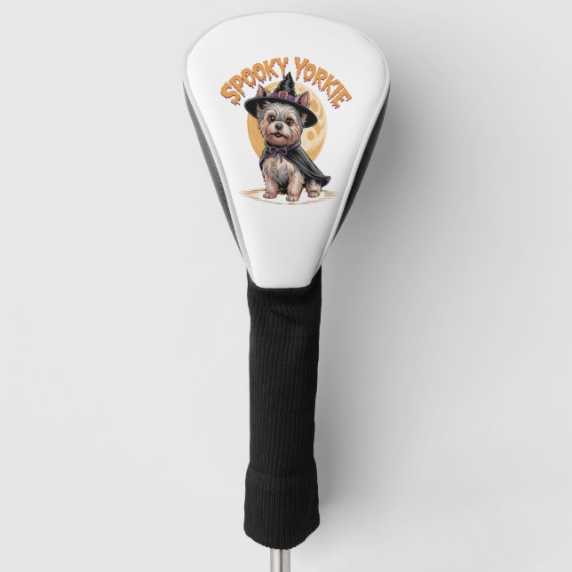 Yorkshire Terrier Halloween Golf Head Cover (Front)
