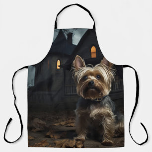 Yorkshire Terrier Halloween Scary  Apron