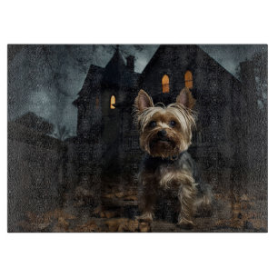 Yorkshire Terrier Halloween Scary  Cutting Board