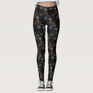 Yorkshire Terrier Halloween Scary Leggings