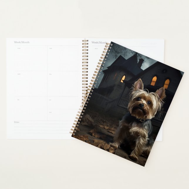 Yorkshire Terrier Halloween Scary  Planner (Display)
