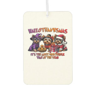 Yorkshire Terrier Halloween Thanksgiving Christmas Car Air Freshener