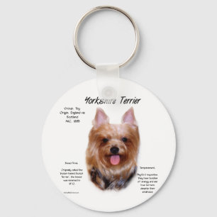 Yorkshire Terrier History Design Key Ring