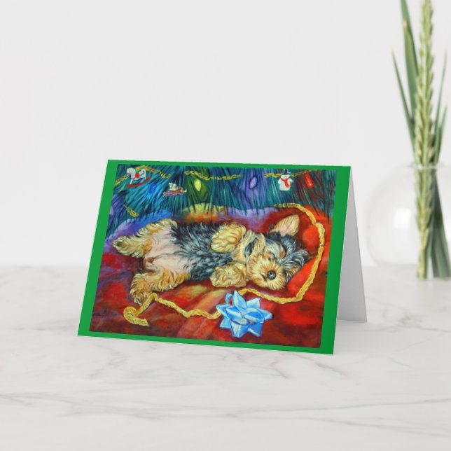 Yorkshire Terrier Holiday Card (Front)