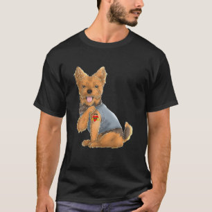 Yorkshire Terrier I Love Mum Tattoo Dog Yorkie Mot T-Shirt