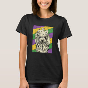 Yorkshire Terrier Jester Mardi Gras Dog Mom or Dad T-Shirt