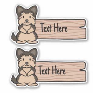 Yorkshire Terrier label sticker