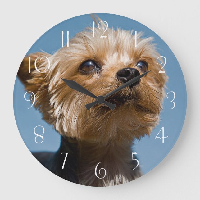 Yorkshire Terrier Large Clock (Front)