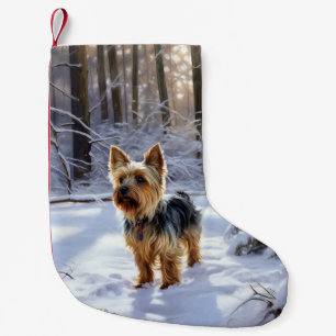 Yorkshire Terrier Let It Snow Christmas Small Christmas Stocking
