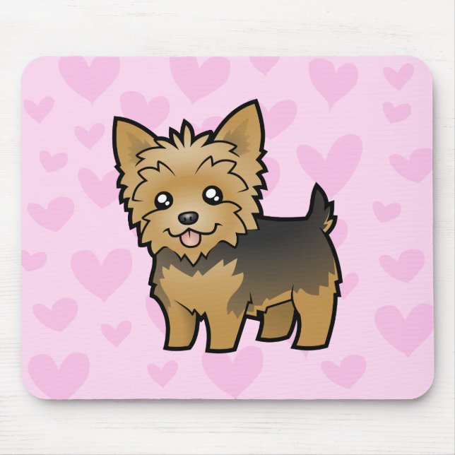 Yorkshire Terrier Love (short hair no bow) Mouse Mat (Front)
