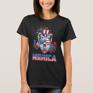 Yorkshire Terrier Merica Firework 4th Of July Men  T-Shirt