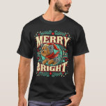 Yorkshire Terrier Merry Bright Christmas Santa Cla T-Shirt<br><div class="desc">Yorkshire Terrier Merry Bright Christmas Santa Claus Dog</div>