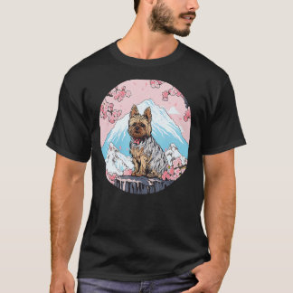 Yorkshire Terrier Mount Fuji Funny Dog Landmark T-Shirt