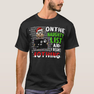 Yorkshire Terrier On Naughty Christmas List Yorkie T-Shirt