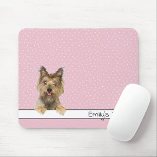 Yorkshire Terrier on Polka Dots   Mouse Mat